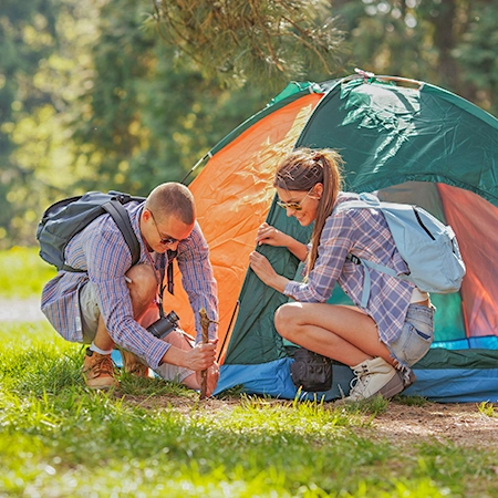 rent a tent pitch in south brittany